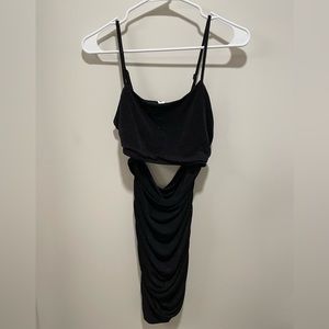 BP. Black Sparkling Cutout Mini Dress